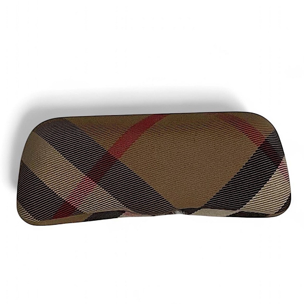 Burberry Classic Nova Check Plaid Clamshell Hard Eye Glass Case